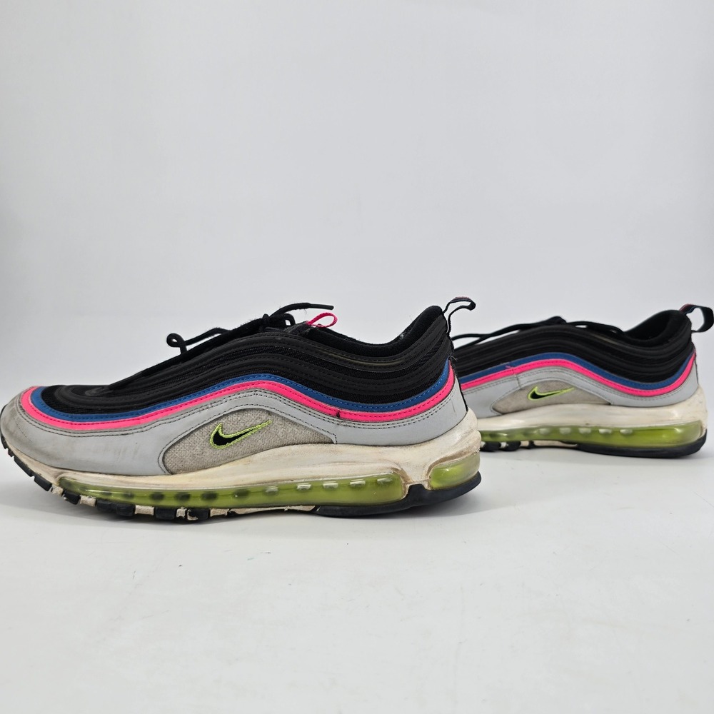 Nike Air Max 97 Mens 10 Black Grey Pink Blue DZ4392-001 Shoes